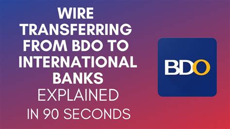 wire transfer bdo